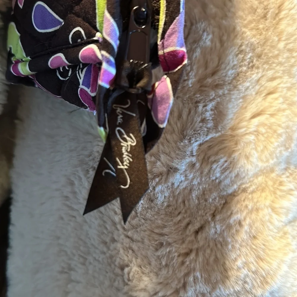 Vera Bradley Wristlet/Make Up Bag Quilted Soft Sided 10” long 4” high 2” wide